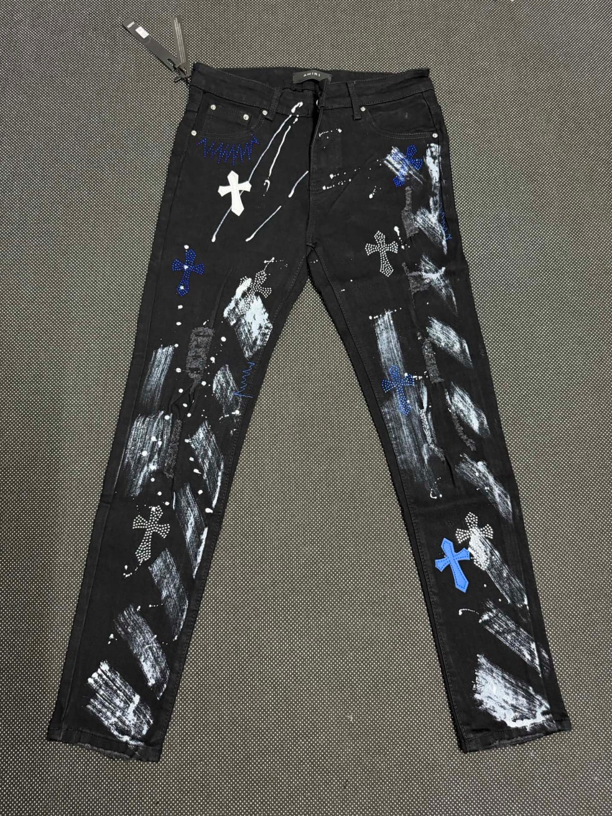 Amiri Cross Paint Stroke Jeans