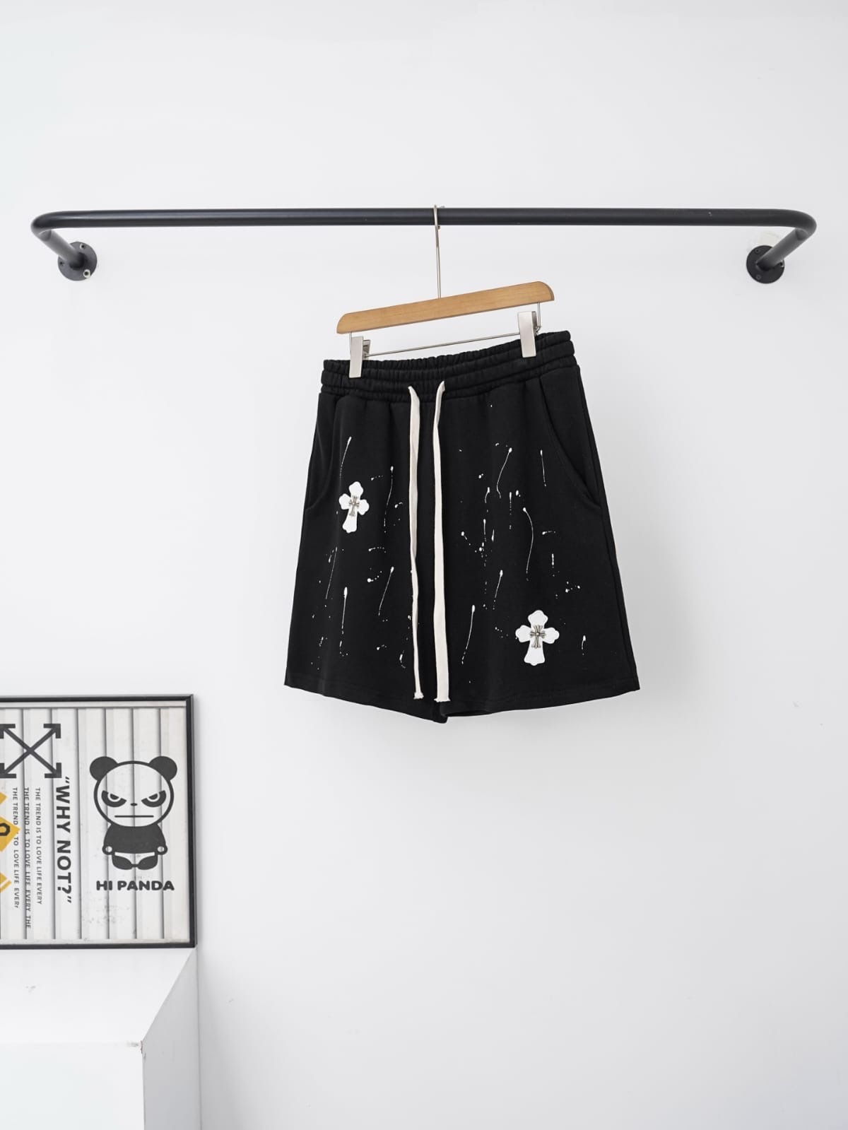 Chrome Hearts Cross Splatter Shorts