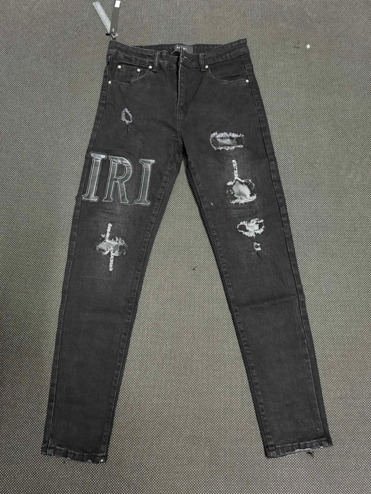Amiri 'IRI' Distressed Black Jeans