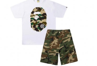 Bape Camo + Camo Cargo Set